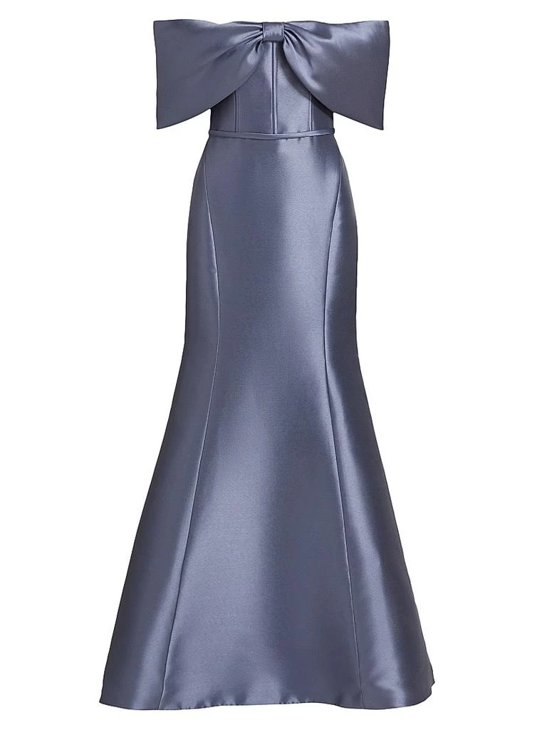 Amsale Mikado Off-The-Shoulder Gown 1