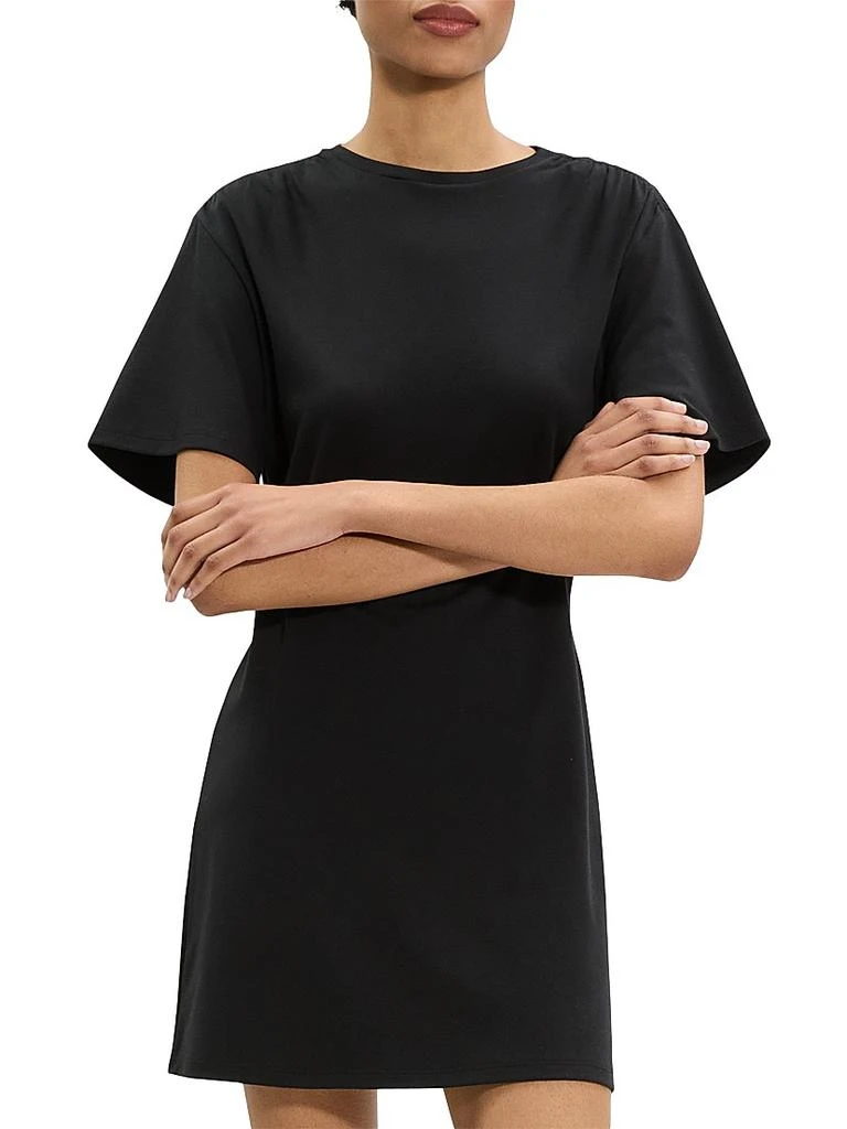 Theory Gathered Shoulder T-Shirt Dress 3
