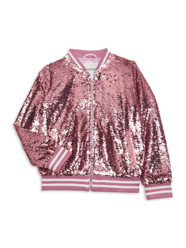 Urban Republic Girl's Sequin Zip Jacket