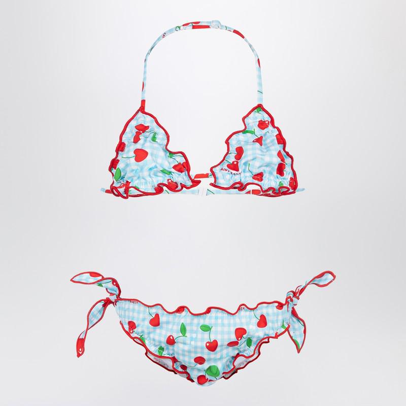 Mc2 Saint Barth Cris bikini with Vichy and cherries pattern