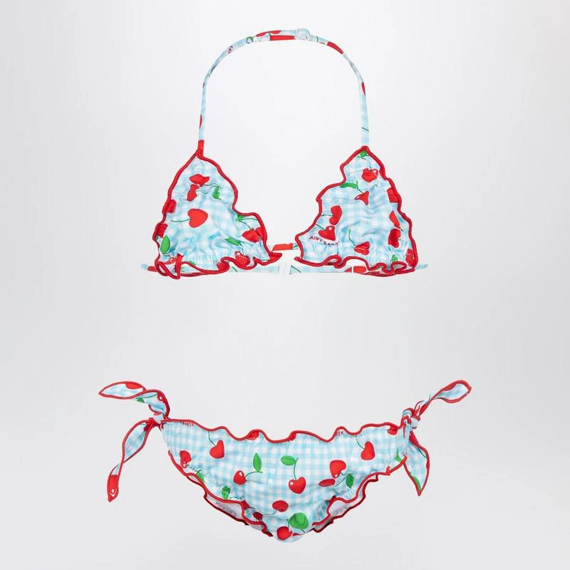 Mc2 Saint Barth Cris bikini with Vichy and cherries pattern 1