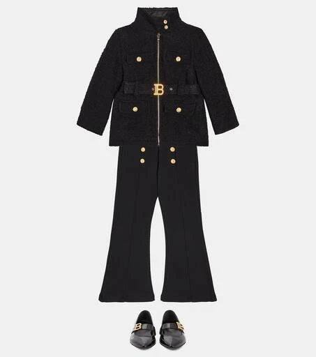 Balmain Mid-rise cotton flared pants 2