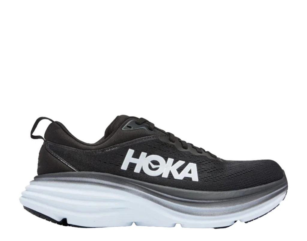 Hoka One One Bondi 8 Black/White Women's Running Shoes 1127952-BWHT 1