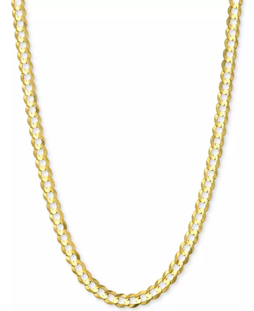 Italian Gold 20" Open Curb Link Chain Necklace (3-5/8mm) in Solid 14k Gold 1