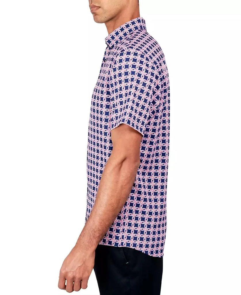 Society of Threads Men's Regular-Fit Non-Iron Performance Stretch Linked Circle-Print Button-Down Shirt 3