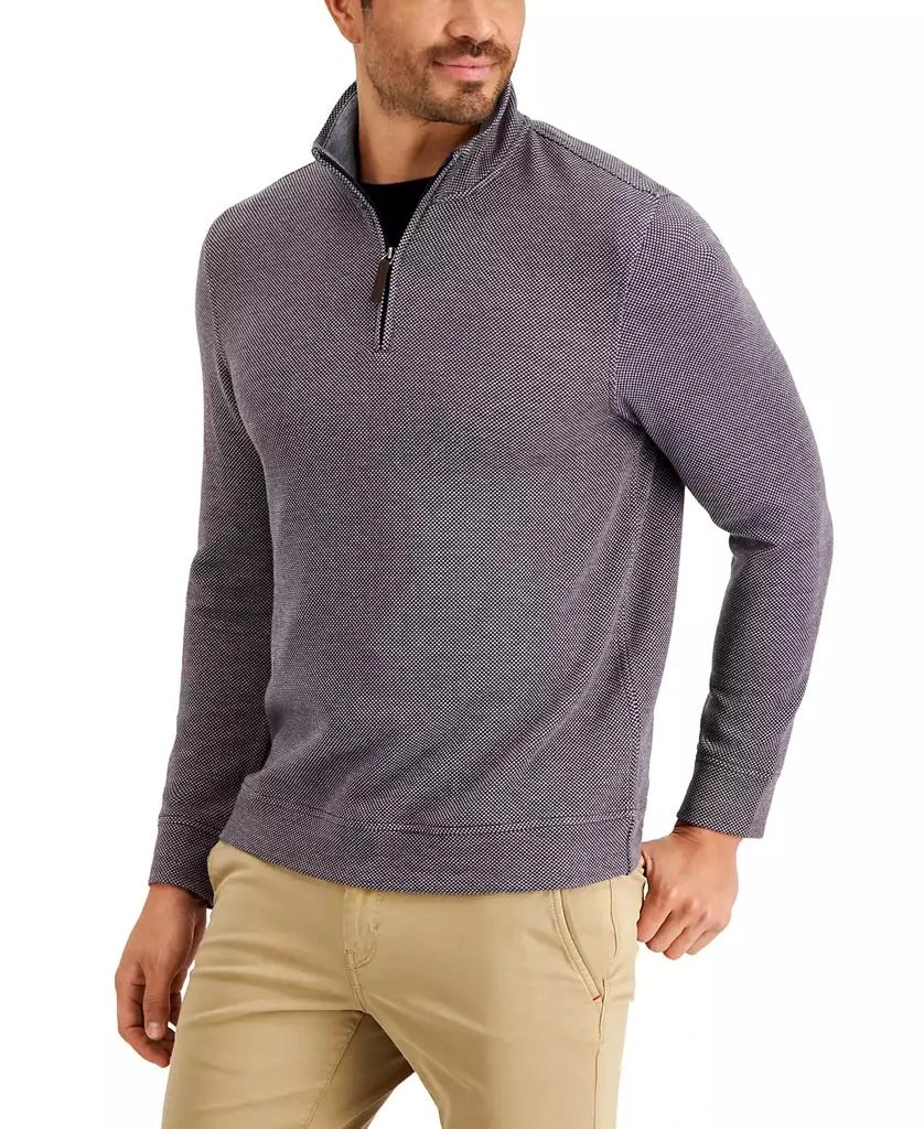 Club Room Men's Birdseye Quarter-Zip Pullover, Created for Macy's 1
