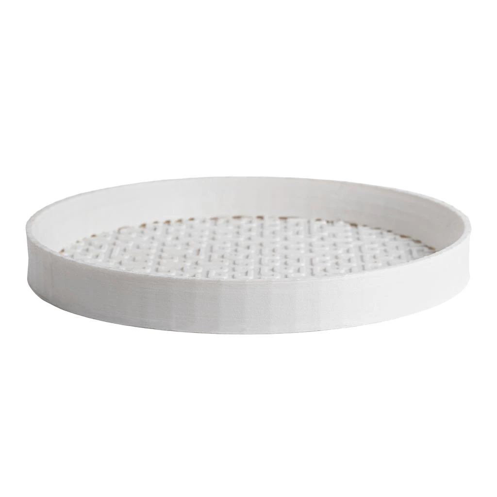 JONATHAN Y Drew 8.4" Modern Geometric Indoor Eco-Friendly 3D Printed Plant Saucer 1