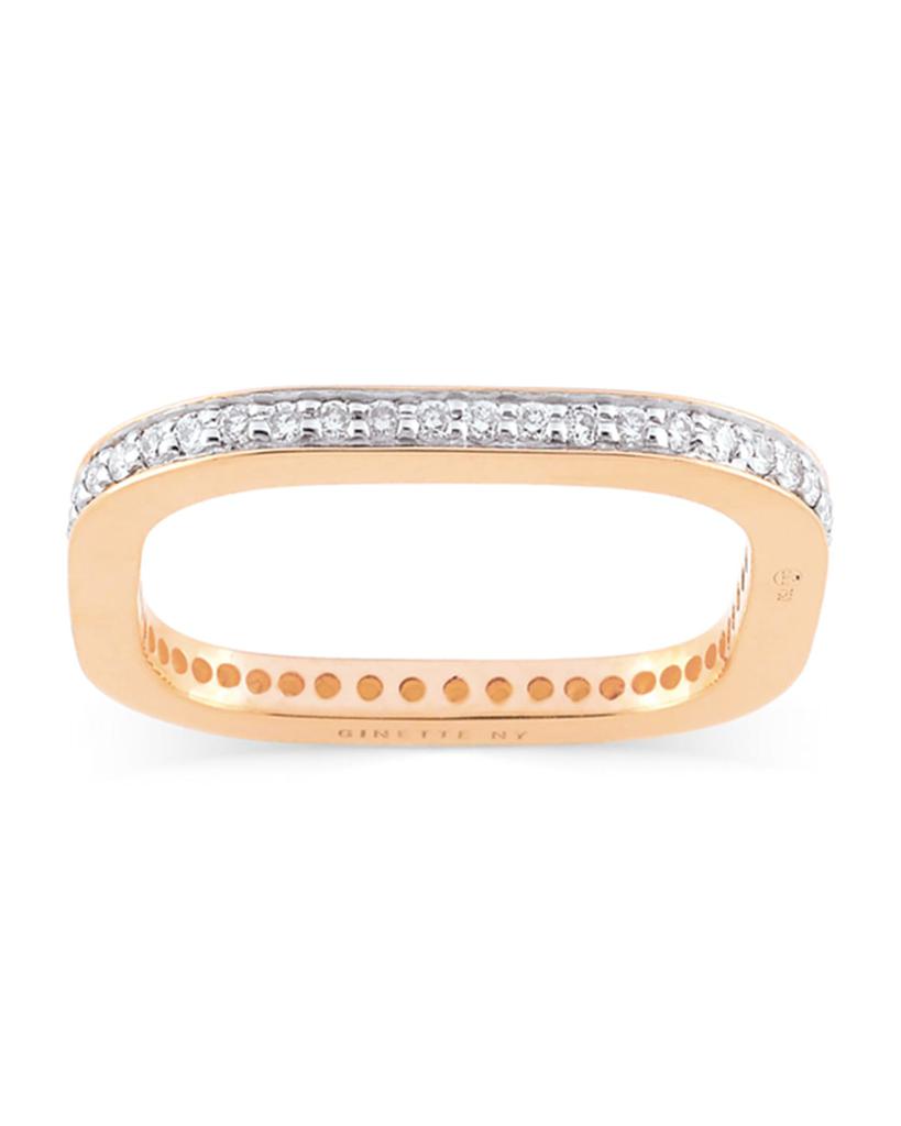 Ginette NY TV 18k Rose Gold Diamond Ring