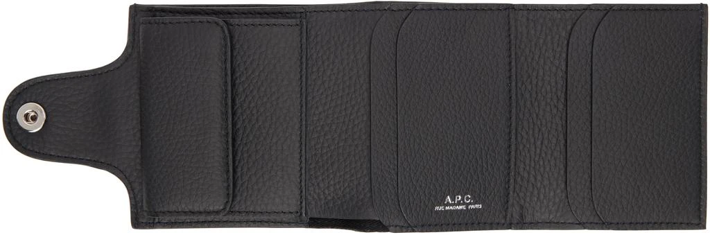 A.P.C. Black Charles Trifold Wallet 3