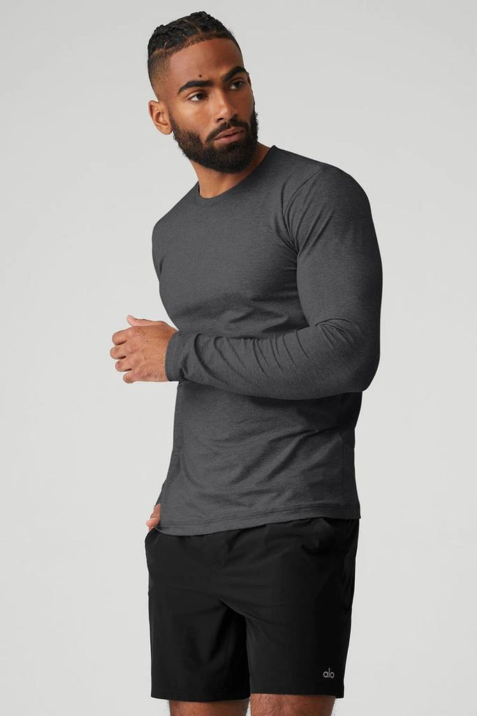 Alo Conquer Reform Crewneck Long Sleeve - Lunar Grey 3