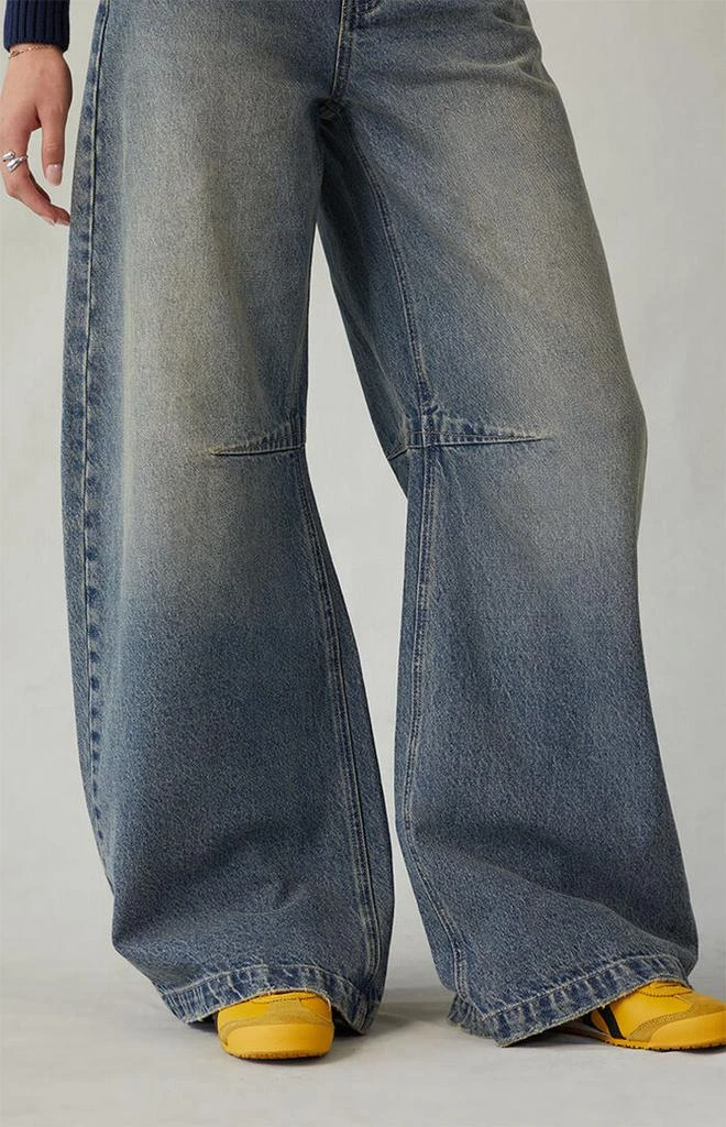 PacSun Remi Baggy Barrel Jeans Dart Dark Indigo 5