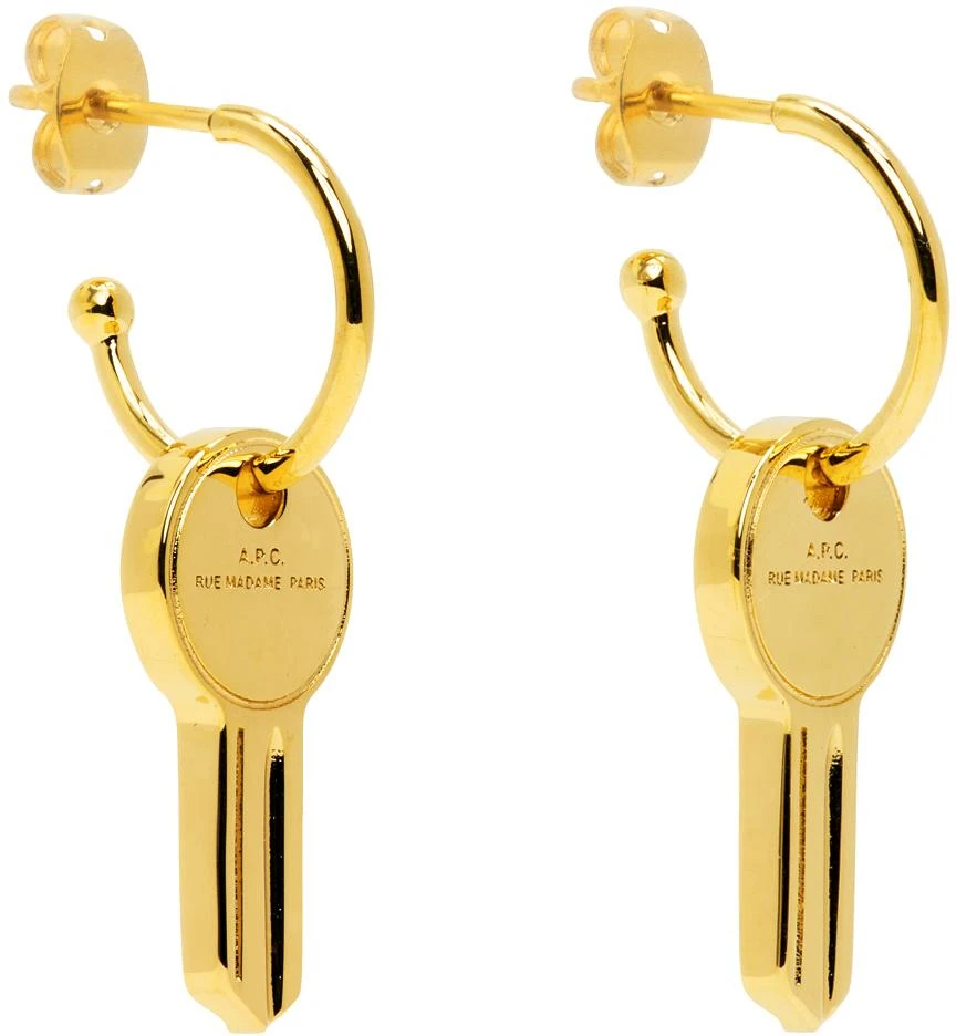 A.P.C. Gold Clef Earrings 2