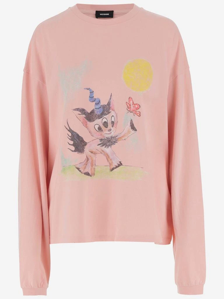 We11done Long Sleeve Cotton Jersey With Monster Pony Print 1