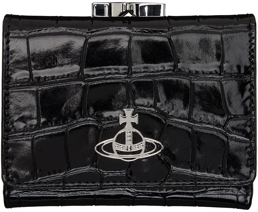 Vivienne Westwood Black Small Frame Wallet 1