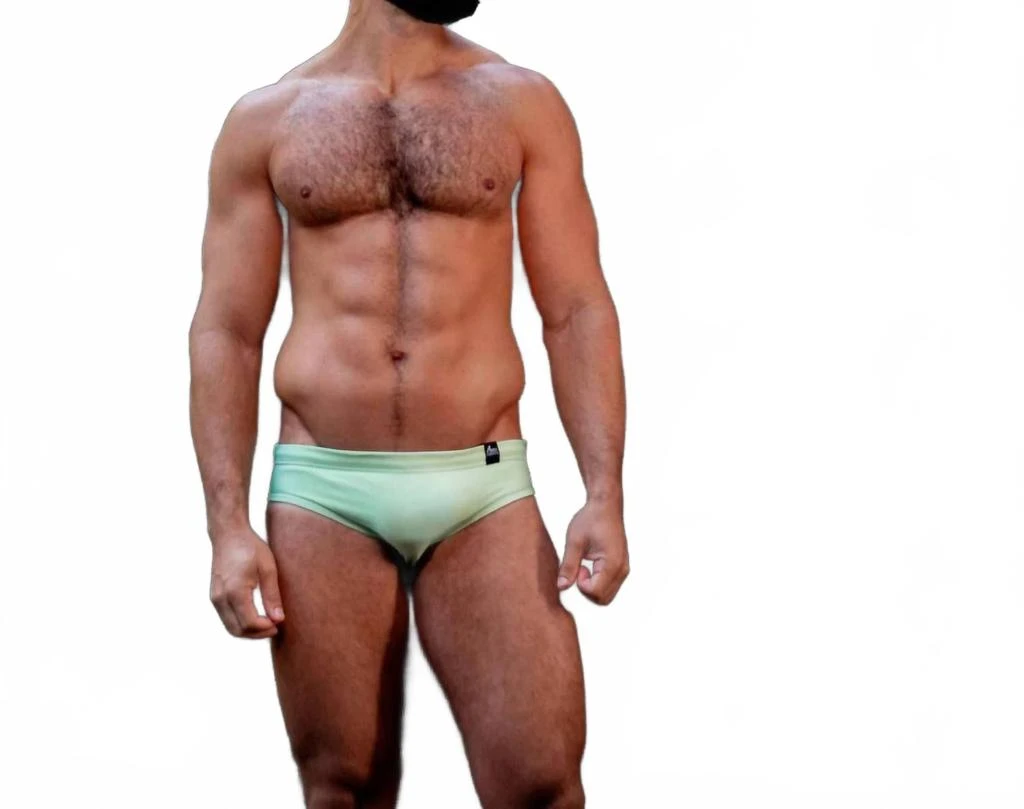 Abreu Clothing Men's Mint Slim Swim Brief In Green 4