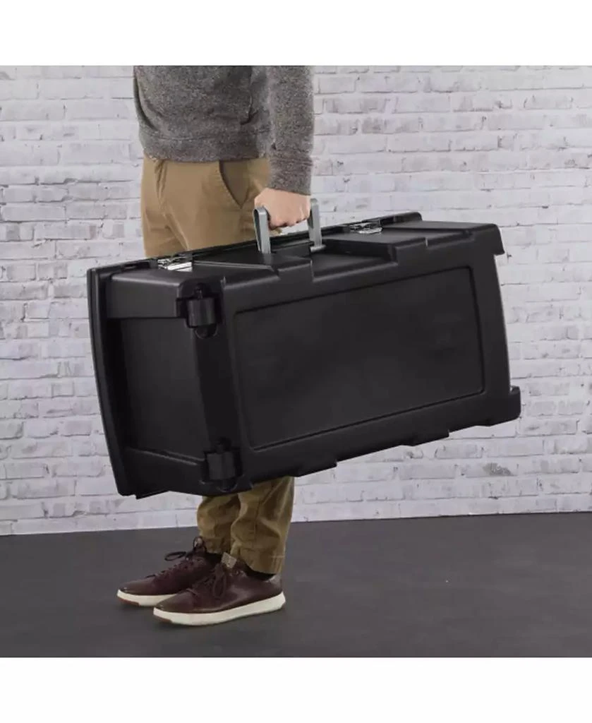 Sterilite Wheeled Footlocker, Plastic Utility Storage Container, Black, 4 Pack 3