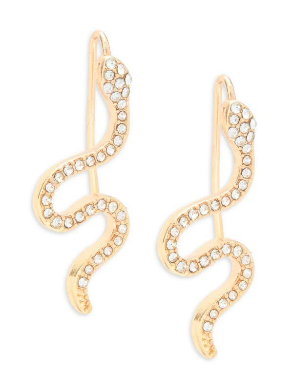 Ava & Aiden 18K Goldplated Snake Drop Earrings 1