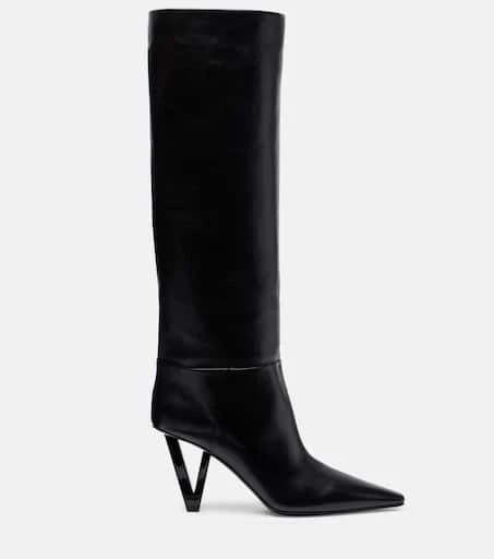 Versace 85 leather knee-high boots 4