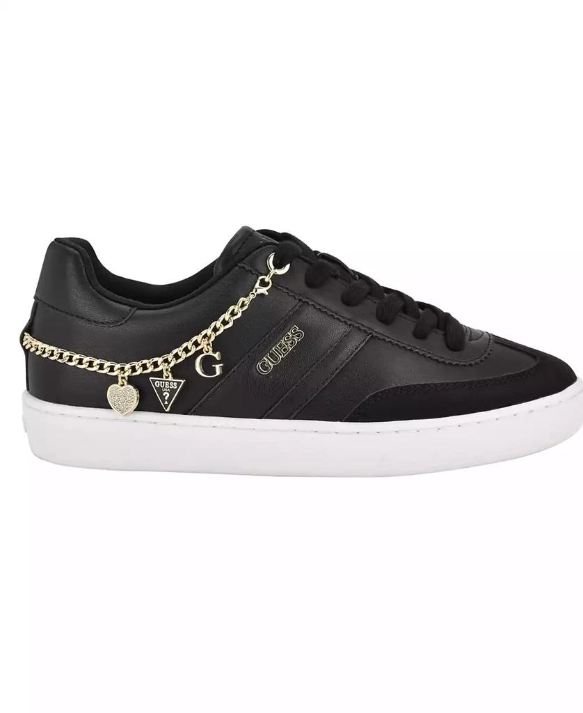 GUESS Women's Naoko Charm Lace-Up Court Sneakers 2