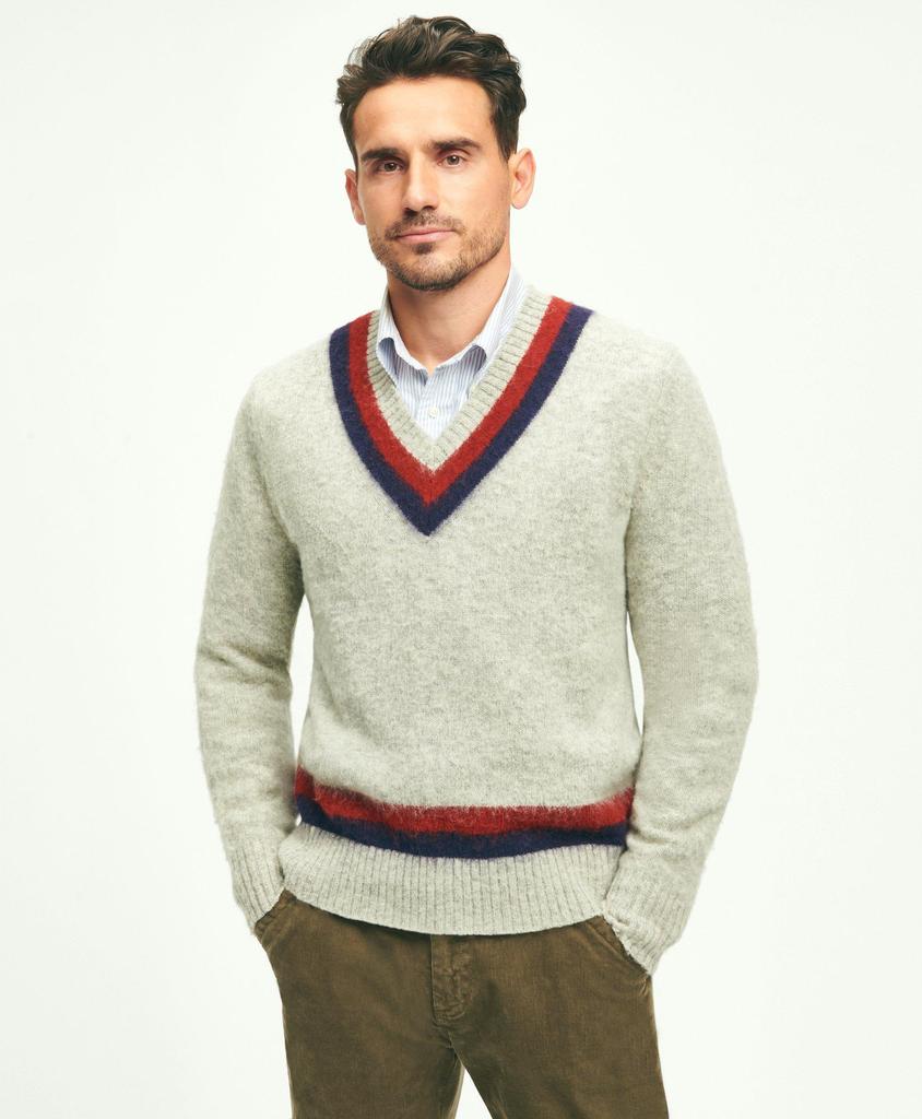 Brooks Brothers Brushed Wool Tennis Sweater