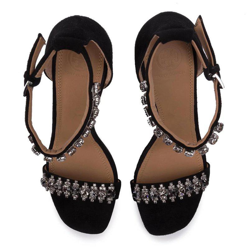Tory Burch Penelope 100Mm Embellished Sandal In Black