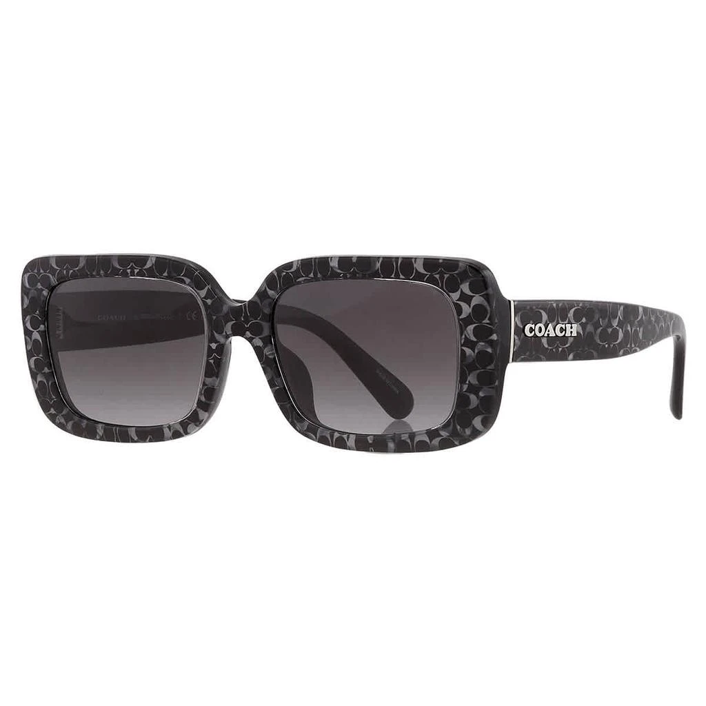 Coach Grey Gradient Rectangular Ladies Sunglasses HC8380U 55208G 54 3