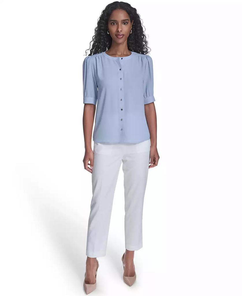 Calvin Klein Women's Short-Sleeve Button Front Top