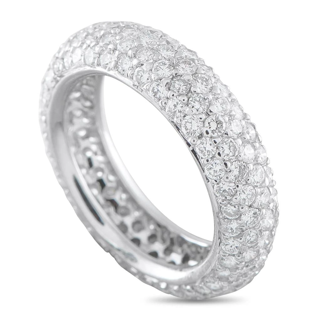 LB Exclusive 18K White Gold 3.50 ct Diamond Pave Eternity Ring MF16-012026
