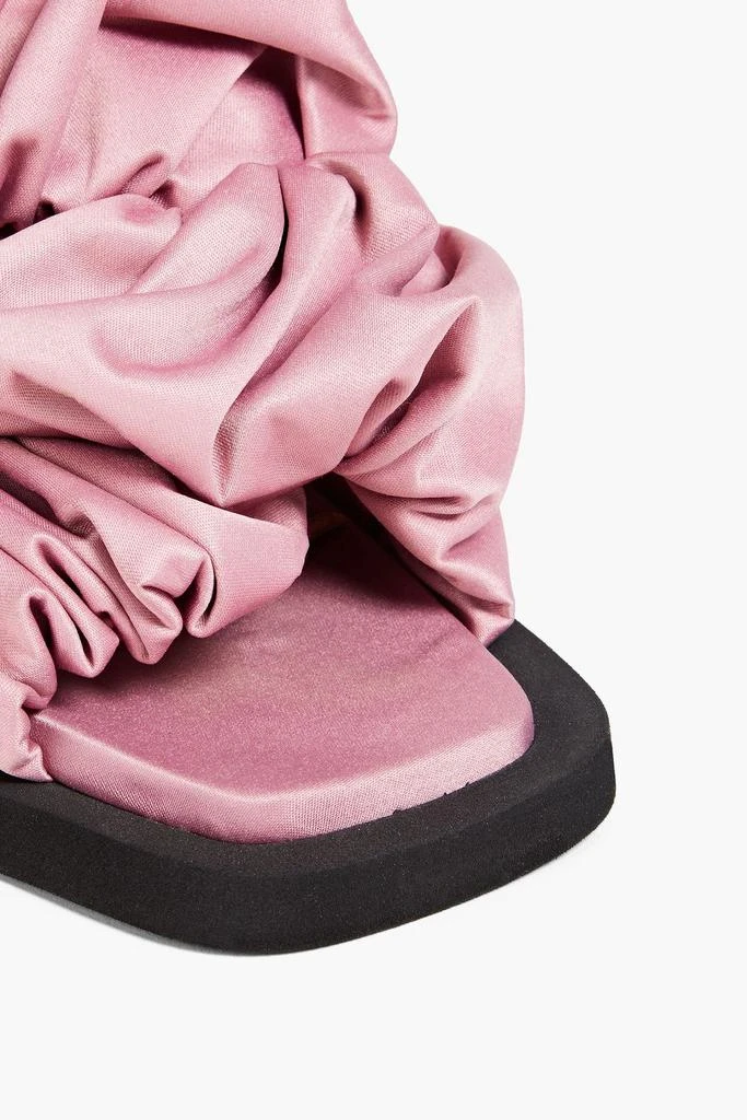 Ganni Ruched satin mules 4