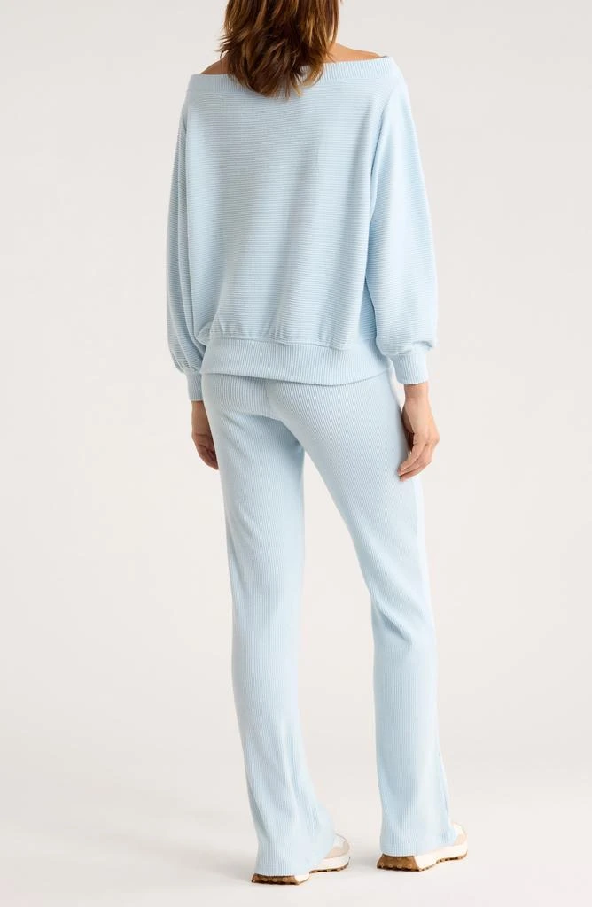 Abound Hacci One-Shoulder Top 
Flared Pants Set 2