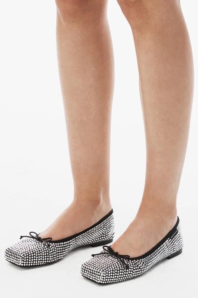 Alexander Wang Billie Flat in Crystal Satin 3