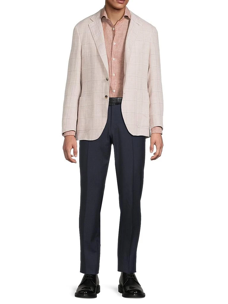 Canali Windowpane Linen-Wool Sportcoat 2