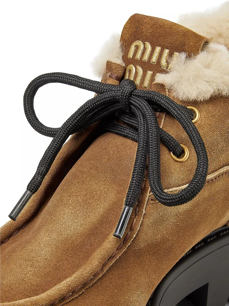 Miu Miu Shearling Wallaby Leather Booties 5