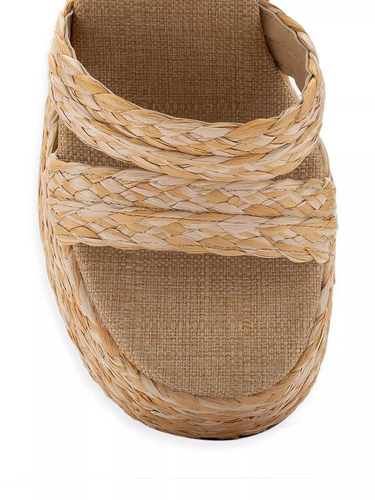 Larroudé Carmen 145MM Raffia Platform Sandals 4