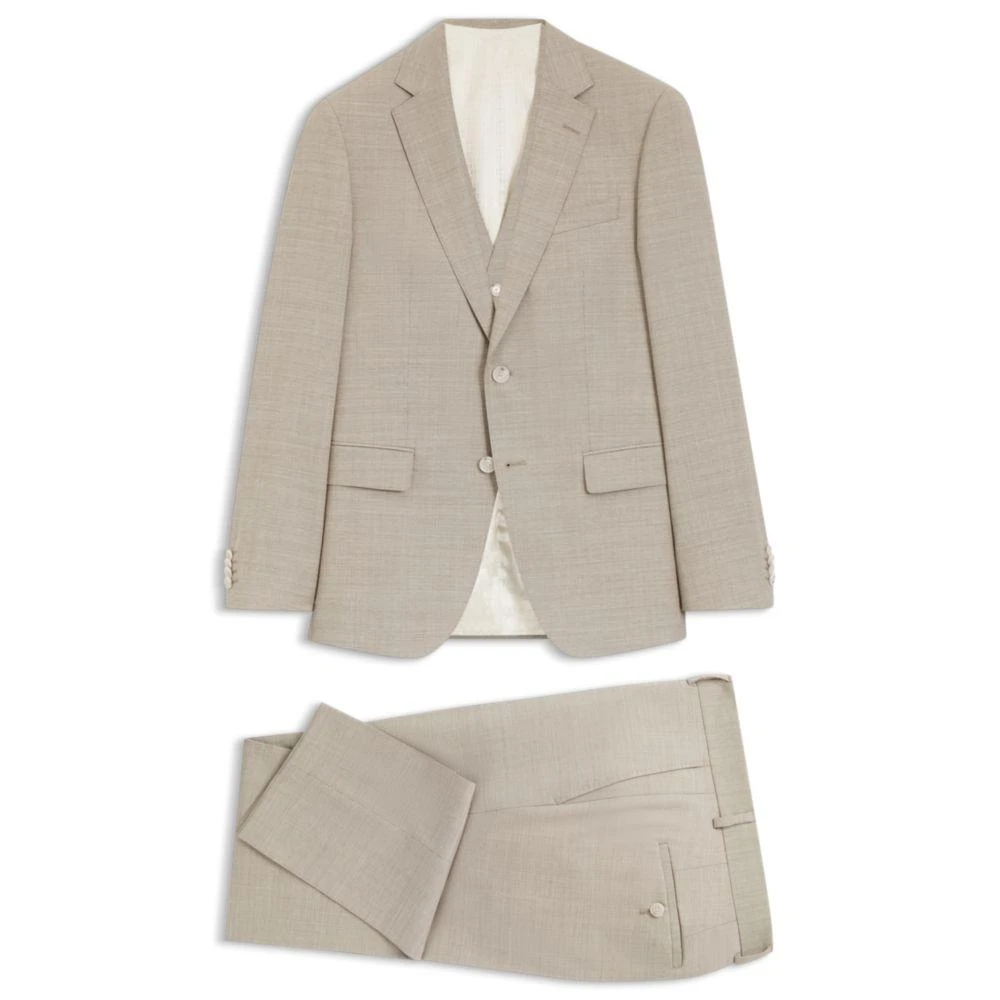 Hugo Boss Three-piece slim-fit suit in patterned stretch wool