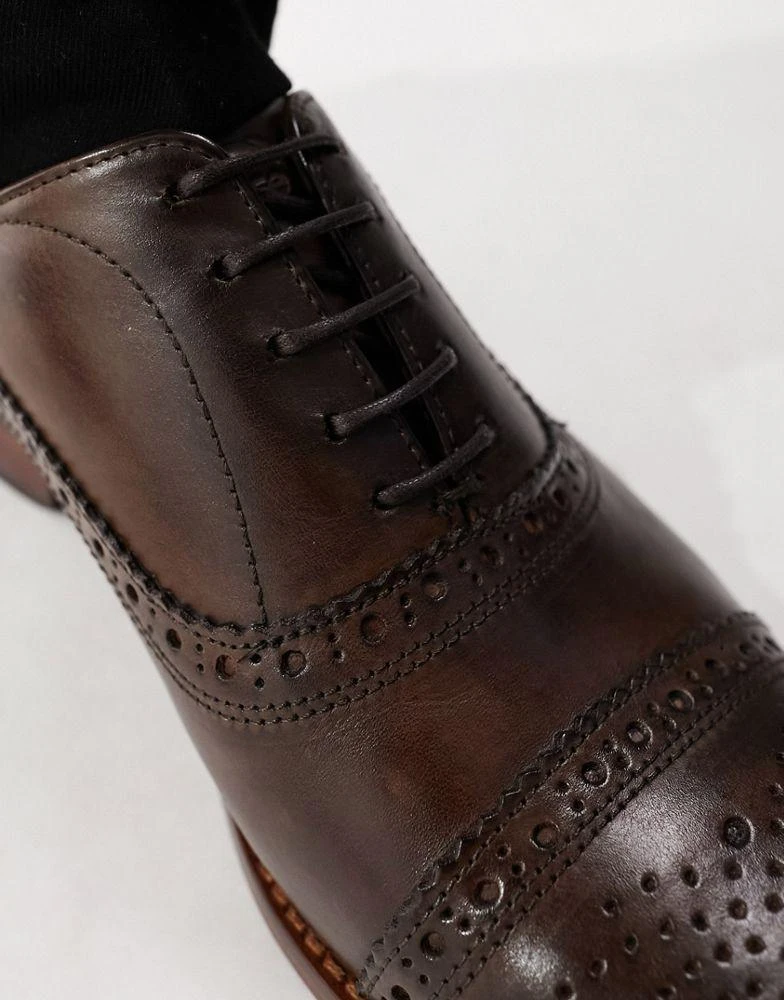 Base London Base London Cast Washed Brogue Shoe in Brown 3