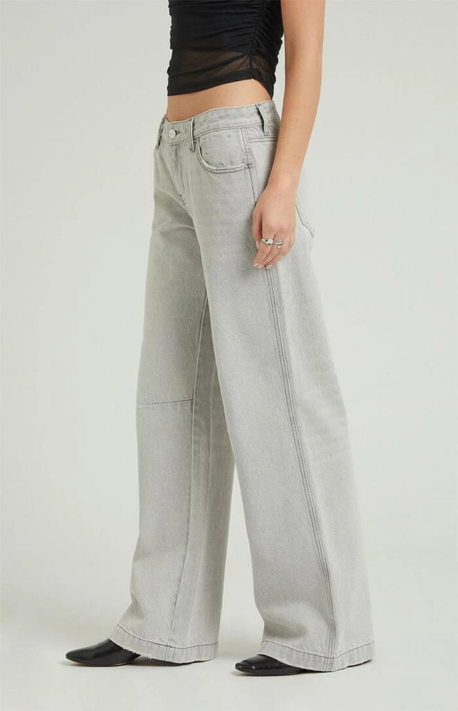 PacSun Casey Light Gray Dart Low Rise Baggy Jeans 3