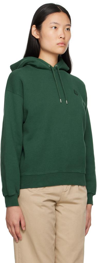 Maison Kitsune Green Bold Fox Head Hoodie