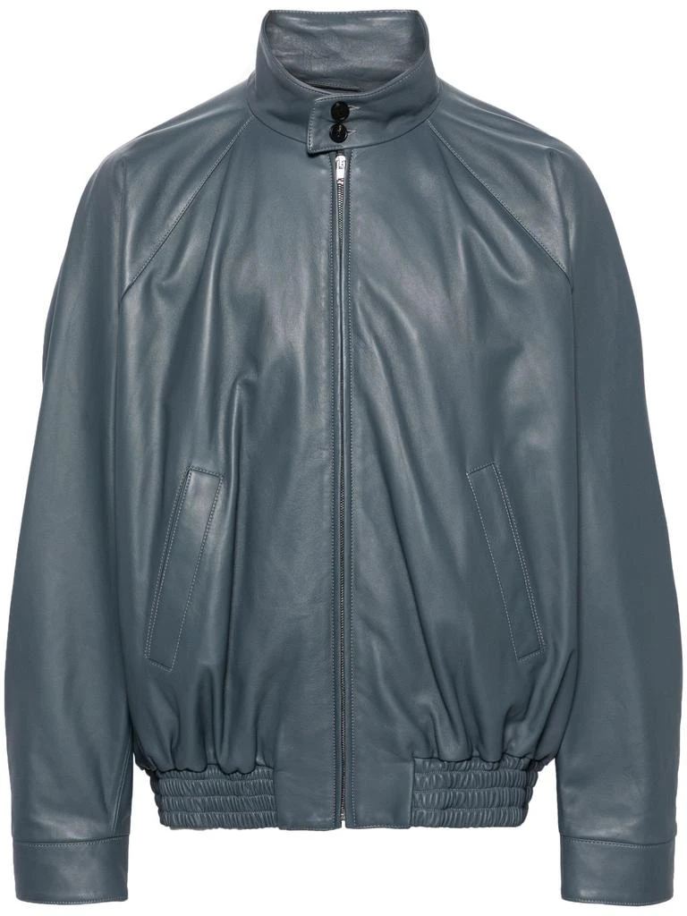 Marni Grey Lambskin Bomber Jacket 1