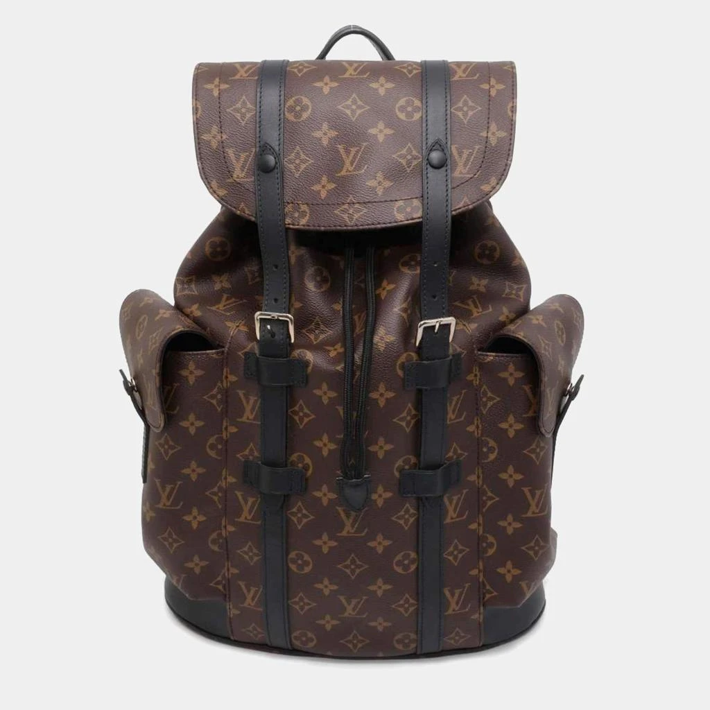 Louis Vuitton Louis Vuitton Black Monogram Macassar Christopher Mm Backpack 1