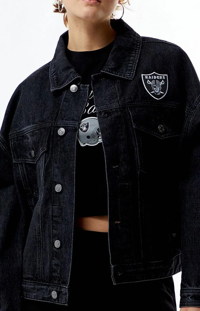 WILD COLLECTIVE NFL Wild Collective x PacSun Las Vegas Raiders Denim Jacket 3