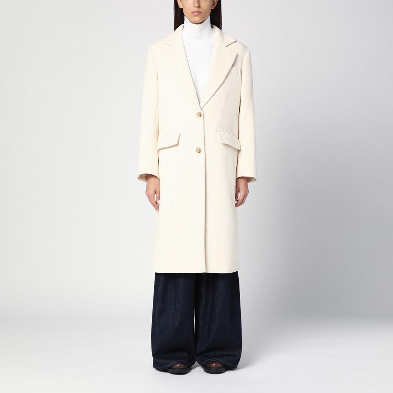 コート Margaux Lonnberg Coats Margaux Lonnberg - Darby Beige Wool Coat - Long Coat with