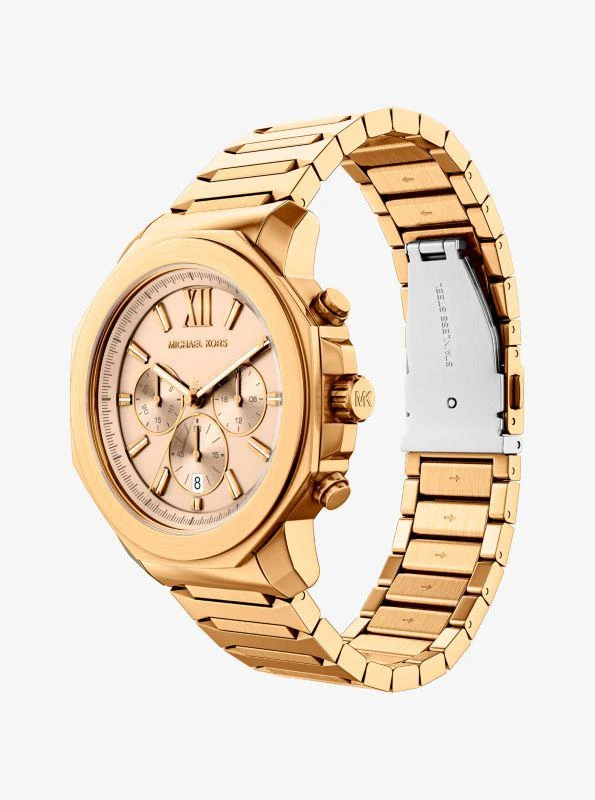 Michael Kors Oversized Prescott Gold-Tone Watch 5