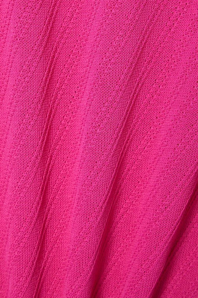 COMMISSION Heather pointelle-knit flared pants 4