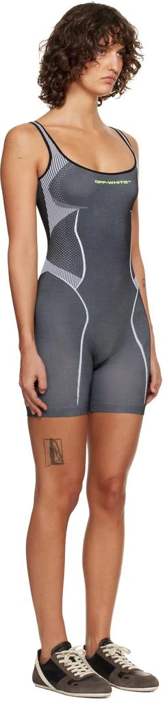 Off-White Gray Race Logo Arrow Seamless Jumpsuit 2