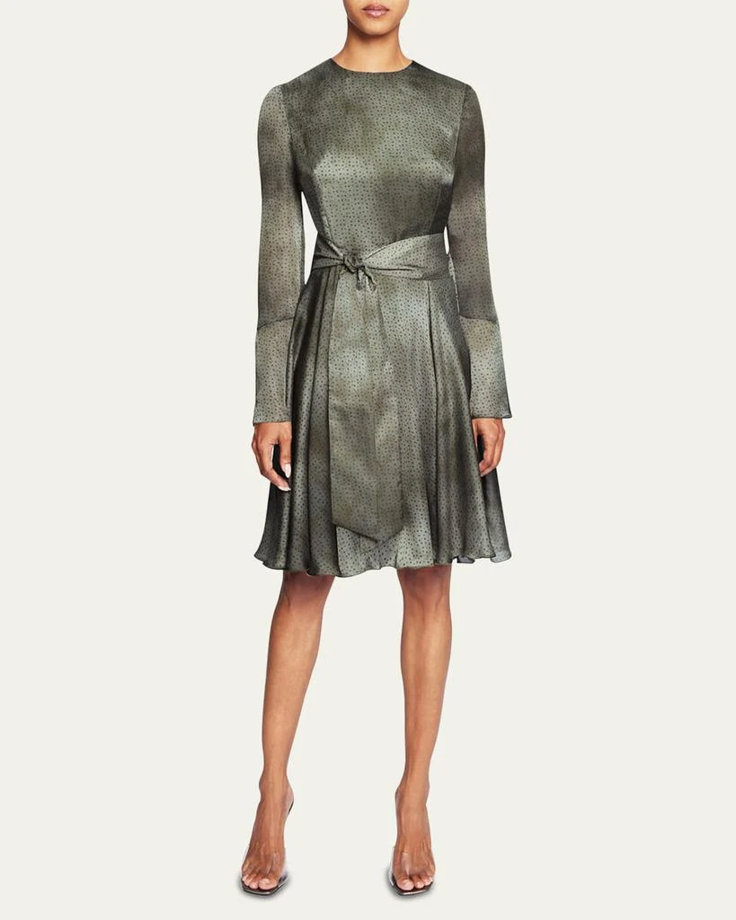 Santorelli Roni Dotted-Print Chiffon Dress 4