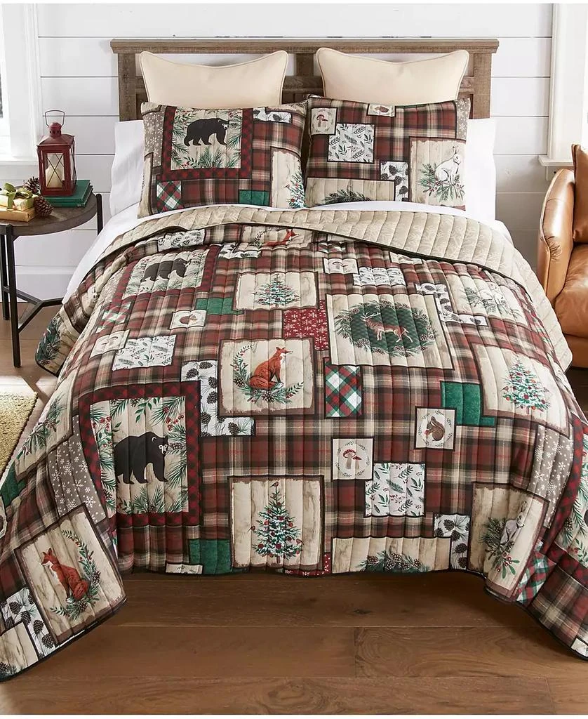 Donna Sharp Woodland Holiday 3 Piece Reversible Quilt Set 1