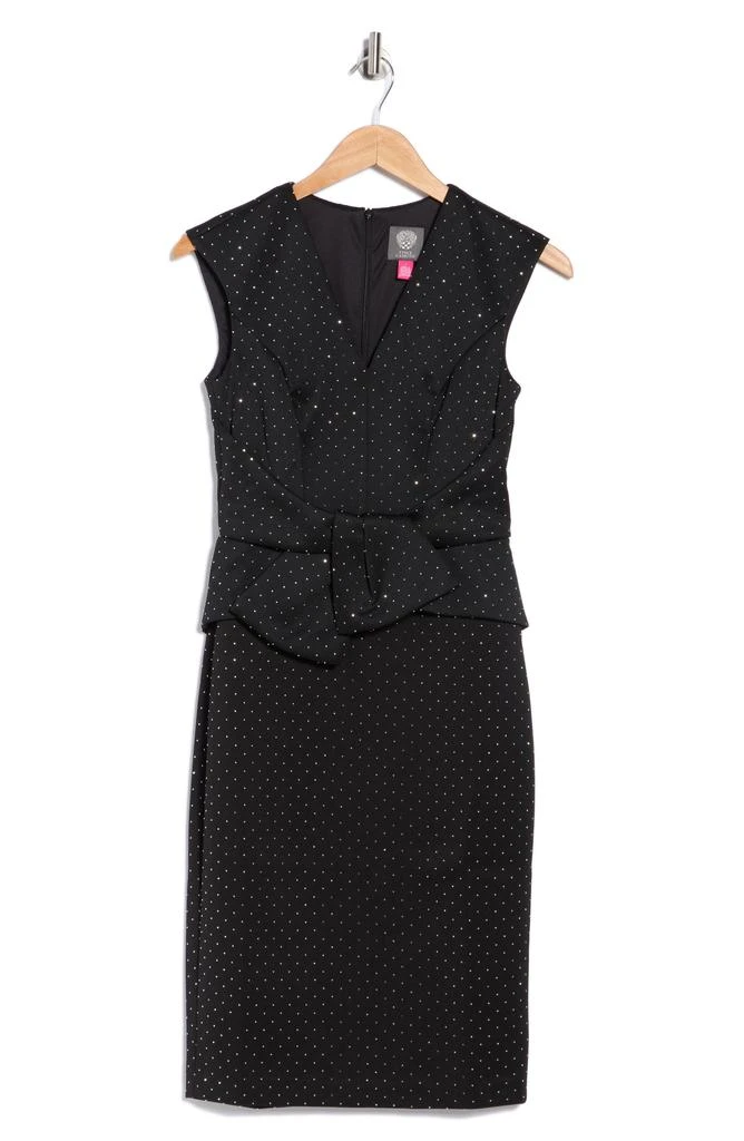 Vince Camuto Sleeveless Bow Peplum Sheath Dress 3