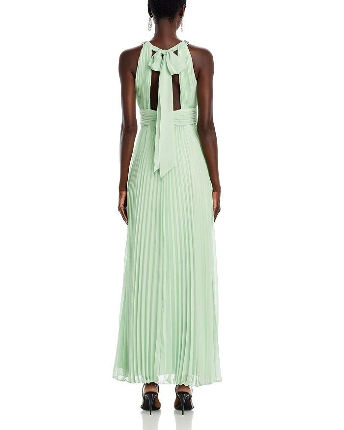 Eliza J Embellished Halter Neck Pleated Dress 4