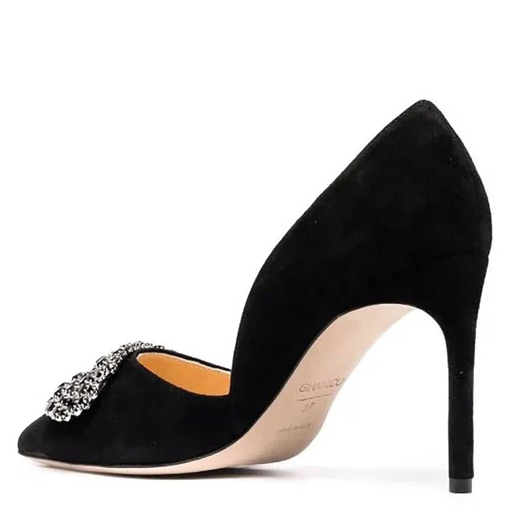 GIANNICO Ladies Black Daphne 90 Suede Pumps 1